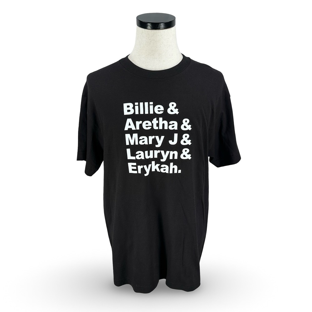 Ongaku Lineage Billie Aretha Mary J Lauryn Erykah Black T-Shirt Large